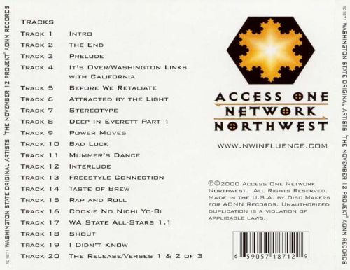 Washington State Artists The November 12 Projekt By AONN Records CD 